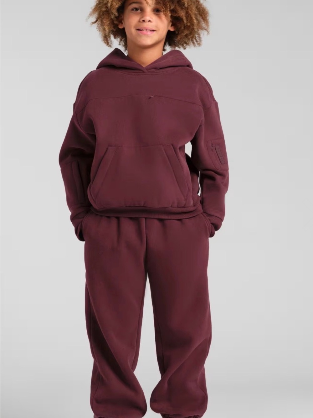 NEW Comfrt Explorer Kids Travel Hoodie & Jogger Set XS Burgundy NWT